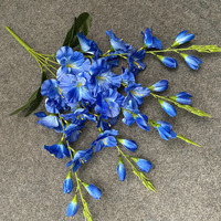 Arrangement de bouquet de fleurs artificielles de glaïeul avec poignée pour la décoration intérieure réaliste simulation de fausses fleurs bouquet de glaïeul