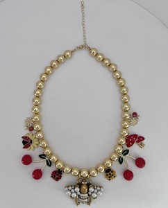 Nuovo arrivo gioielli di moda <span class=keywords><strong>collana</strong></span> a catena d'oro <span class=keywords><strong>con</strong></span> ciondolo <span class=keywords><strong>coccinella</strong></span> Charm alla moda per le donne regali per matrimoni - Product Image 6