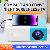 Meilleur Mini Projecteur de Poche Vidéo LED Portable Android Yg300 500 Lumens ANSI, Batterie pour Enfants, RAM 2 Go, Système d'Exploitation Android 9