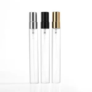 Kustom portabel Mini sampel Tester alat penyemprot parfum kaca botol kosong 2ml 3ml 5ml 10ml bentuk tipis untuk Serum dan minyak esensial