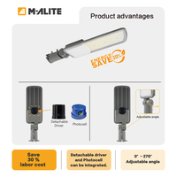 Lampe de rue LED à angle réglable 50W-200W IP65 en aluminium pour l'éclairage des autoroutes, des routes et des grandes surfaces