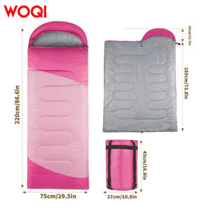 Sac de couchage enveloppant Woqi 3 saisons en nylon léger, coupe-vent, respirant, rose, unisexe, pour le camping, la randonnée et les voyages - Product Image 5