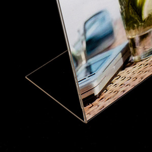 Support de menu personnalisé en acrylique A4 vierge, en forme de L, incliné, vertical, horizontal, support d'affichage - Product Image 6