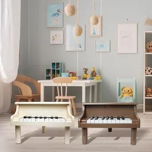 HUASHENG instrumen musik anak, alat musik kreatif 18 tombol kayu anak-anak Mini 18 kunci warna Piano OEM