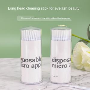 Extensiones de Pestañas Blancas Extra Largas, Microcepillo para Pestañas, Espuma Limpiadora, Pinzas, Limpiador a Prueba de Agua, Plástico Ecológico - Product Image 2