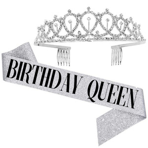 Serre-tête de princesse en or rose incrusté de diamants, style européen et américain, pour anniversaire, fête et cérémonie – Grande Vente - Product Image 2