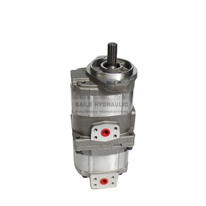 705-52-10050 Pompe hydraulique à double engrenage pour niveleuse GD505A-2 - Product Image 1