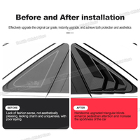 Pour Audi A3 Q5 berline hayon, décoration de fenêtre triangulaire arrière modifiée, coque de protection latérale, fibre de carbone noire