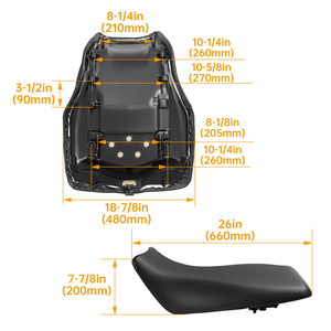 Asiento Completo para Yamaha Grizzly 660 2002-2008 Reemplazo para 5KM-24710-00-00 - Product Image 5