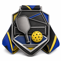 Médailles de trophée de pickleball personnalisées en métal pour les joueurs, les équipes, les clubs, les écoles et les compétitions sportives