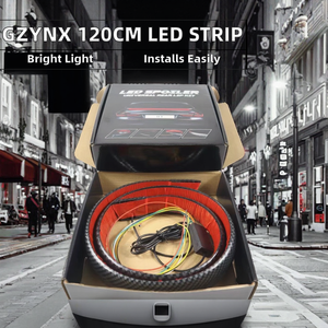 สปอยเลอร์ท้ายรถยนต์แบบยูนิเวอร์แซลขนาด 120 ซม. พร้อมไฟ LED แถบไฟเบรก ไฟท้าย ไฟเลี้ยว ไฟ DRL รุ่นใหม่ 12V - Product Image 2