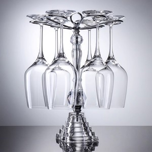 Crystal Wine Glass Rack 5-9 Stemware Capacity Hanging Upside Down Desktop Home Use Light Luxury Minimalist Design - Product Image 1