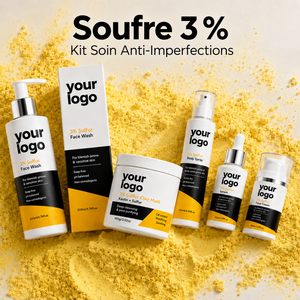 Set de Cuidado de la Piel de Marca Propia, Limpieza Profunda, Control de Grasa, Mejora la Piel Propensa a Manchas y Enrojecimiento, Set Completo de 5 Piezas con Azufre - Product Image 1