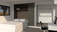 Casa Prefabricada Tipo Cápsula de Acero de Grado Hotelero, Estructura de Acero para Construcción de Villas