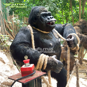 Centro comercial con animales, Centro de atracciones, animatrónico, realista, modelo de gorila - Product Image 3