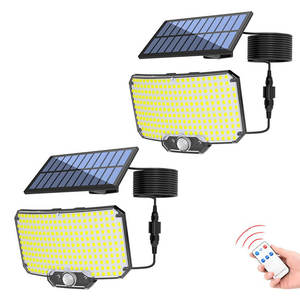 Projecteur solaire à 234 LED, étanche IP65, pour jardin extérieur, télécommande, 3 modes lumineux, lumière blanche diurne, allée, pelouse, patio - Product Image 1