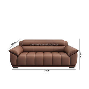 Italian Style Luxury Brown Executive Leather Office <b>Sofa</b> <b>Set</b> Office Desk Furniture Office <b>Sofa</b> - Product Image 6
