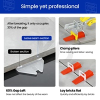 Système de nivellement de carreaux en plastique réutilisable Yide YD-DZ014 moderne avec cale de précision 2.0 et pince – Vente directe usine