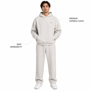 Conjunto de Sudadera con Capucha para Hombre Charlo, 100% Algodón, Felpa Francesa, Color Sólido, Corte Holgado Informal, Servicio OEM ODM - Product Image 2