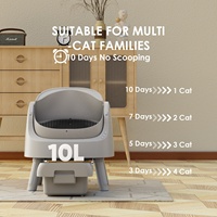 Pour AutoScooper Bac à litière pour chat à détection automatique, à ouverture supérieure, à roulement, double mode (automatique/manuel), grande chambre, autonettoyant
