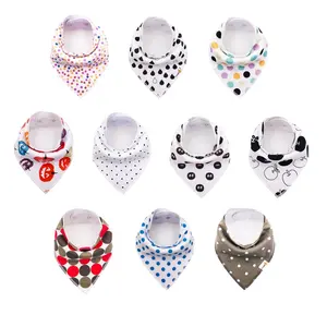 Cotton Baby Drool Bibs Custom Triangle Babies Baby Bandana 100% Cotton Bibs Cotton Drool Bibs For Babies