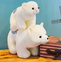 Jouets en peluche mignons et réalistes en forme d'animaux, poupée ours polaire en peluche, jouet pour machine à griffes