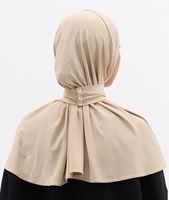 Hijabs de sport personnalisables instantanés, sous-bonnets de sport modestes, hijabs en jersey de bambou prêts à porter, foulard triple en maille respirante
