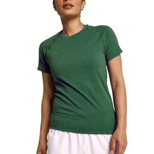 เสื้อยืดออกกำลังกายผู้หญิง 100% ผ้าฝ้าย น้ำหนักเบา เป็นมิตรกับสิ่งแวดล้อม แบบเรียบง่าย ลายพิมพ์ฤดูร้อน ลายสก็อต จากโรงงาน OEM โดยตรง - Product Image 6