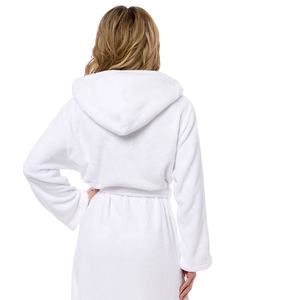 Logo personalizzato Super lussuoso <span class=keywords><strong>morbido</strong></span> e caldo Sherpa <span class=keywords><strong>accappatoio</strong></span> donne - Product Image 6