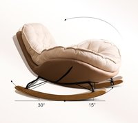 Fauteuil inclinable ModHomi de luxe nordique moderne, rembourré, pour chambre à coucher, détente, sommeil, balcon, loisirs, canapé individuel, chaise longue paresseuse