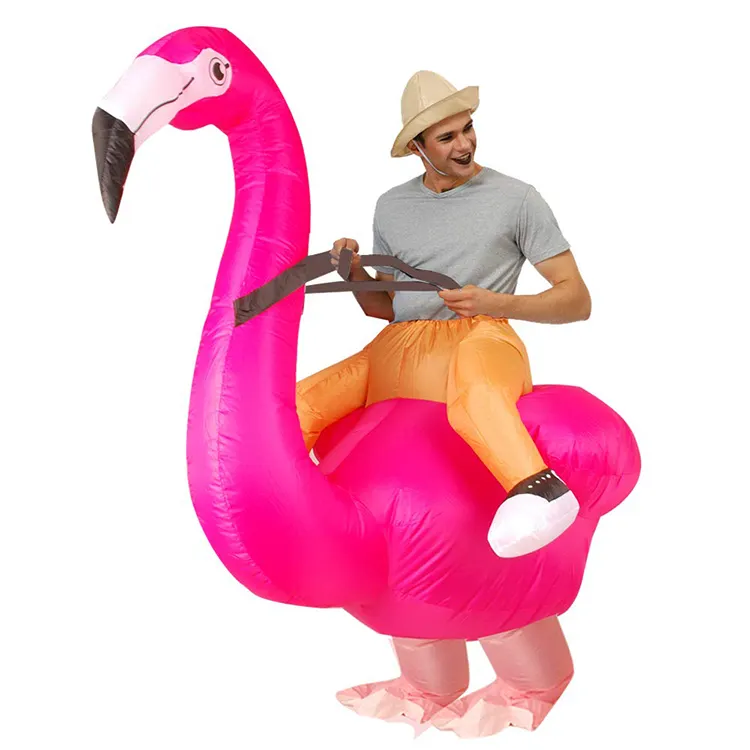 Di alta Qualità 2 giorni Fare il campione di Halloween Costumi Del Partito Gonfiabile Flamingo Costume