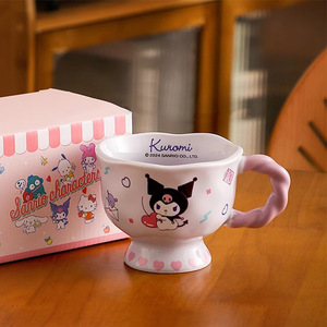 แก้วเซรามิคลายการ์ตูนพร้อมฝาปิดกล่องสีสวยแก้วกาแฟน้ำลายการ์ตูนคิตตี้นม - Product Image 3