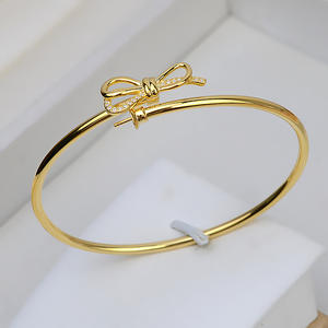 S925 <b>Silver</b> Bow Elastic <b>Bracelet</b> for Women 8-13 Pearl Empty Tray DIY Accessories Semi Finished 1747 Fashionable <b>Bangles</b> - Product Image 1