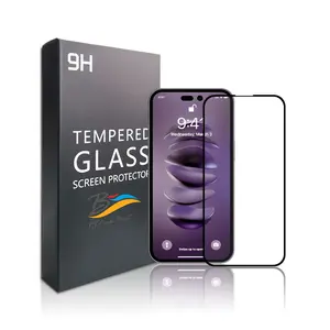 Protetor de tela de vidro temperado 9d, protetor de tela de vidro temperado para telefone móvel, cobertura completa, 9h para iphone 14 plus 14