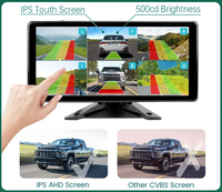 Monitor de Seguridad ADAS con Pantalla Táctil de 10.36 Pulgadas y 6 Canales, Cámara con Radar de Punto Ciego Inteligente, Sensor de Alarma de Punto Ciego para Camiones, Grabadora DVR