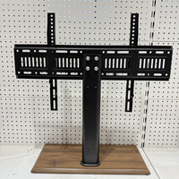 Supports de télévision pour table de bureau, de 26 à 55 pouces, hauteur réglable, support de télévision en acier, base en bois universelle