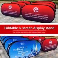 Bannière publicitaire portable ovale YTSF-B3 pour sports de plein air, en plastique, format personnalisé, couleur intégrale, pour stands d'exposition et salons professionnels