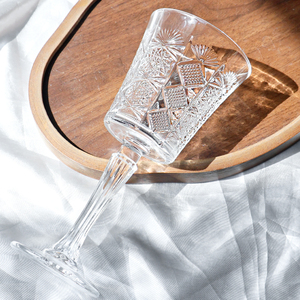 Verre à <span class=keywords><strong>vin</strong></span> en cristal de luxe 290 ml, style nordique classique sculpté, pour fêtes et banquets, avec <span class=keywords><strong>pied</strong></span> haut - Product Image 5