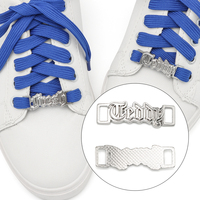 Lacets de chaussures personnalisés avec serrure étiquette en métal lacet Logo gravure Dubrae charme décorations de baskets accessoires de chaussures étiquette