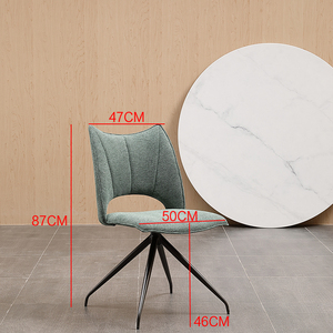 Sedie da Pranzo Curve Gialle Economiche, Design Nordico di Lusso, Elegante <span class=keywords><strong>Sedia</strong></span> da Sala da Pranzo con Schienale Basso Imbottito in Grigio - Product Image 5
