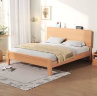 Cadre de lit personnalisé TIANYUN en bois de hêtre massif, style tatami, style japonais, moderne et minimaliste, avec tête de lit basse, disponible en tailles King, Simple et Double