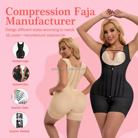 Vérifié en gros taille haute post-chirurgie Fajase Colombianas Para Mujer contrôle du ventre Shapewear vêtements de compression corps entier