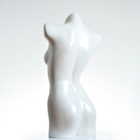 Mannequin de Torse Féminin en Plastique avec Support et Cintre