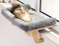 Hamac en bois pour chat, siège perchoir avec tasses, lit pour chat d'intérieur, chat, chat, vente en gros, usine pour animaux de compagnie