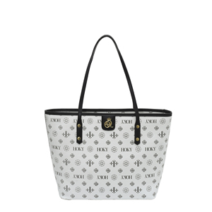 Sac fourre-tout et sac à main en cuir PU de haute qualité avec motif géométrique, logo personnalisé, chaînes, fermeture éclair antivol, design portable - Product Image 5