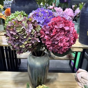 Flores Artificiales de Alta Calidad, Hortensias de Cabeza Grande en Blanco, Rosa y Azul, Flor de Hortensia de Seda para Decoración de Bodas y Hogar - Product Image 4
