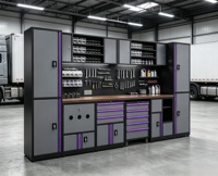 Nouvelle solution de rangement d'outils et d'équipements d'atelier personnalisée 2026 avec armoires à outils modulaires à comptoir pour ateliers de réparation