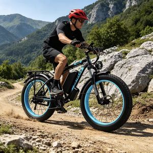 Vélo électrique de montagne sportif à grande vitesse 45 km/h, puissant, 48 V, 1000 W, double <span class=keywords><strong>moteur</strong></span>, pneus larges 26x4.0, 23 Ah, longue autonomie pour le tout-terrain - Product Image 5