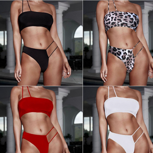 Trung Quốc Nhà Sản Xuất Thiết Kế Miễn Phí Một Vai Phụ Nữ Đen Hai Mảnh Bikini Swimwear & Beachwear - Product Image 6