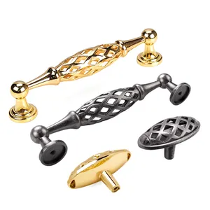 Hot Selling Zinc Alloy Material Hardware Handle Vintage Birdcage Door Drawer Cabinet Handles